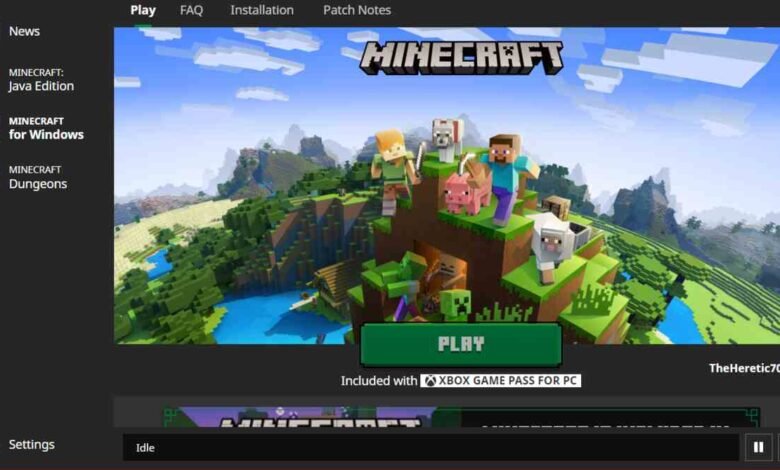 Windows Minecraft Launcher